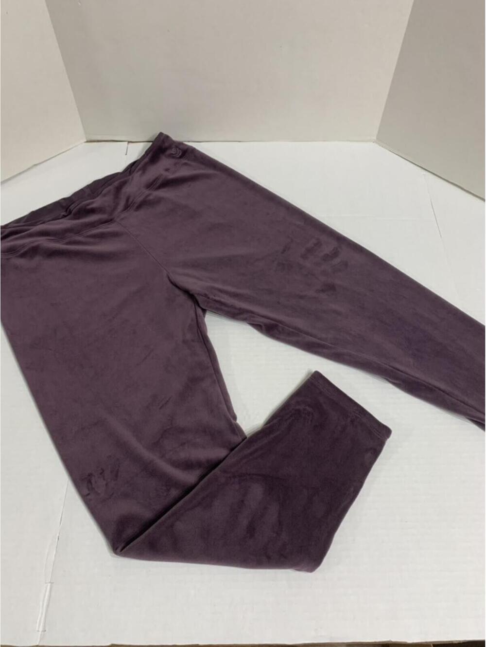 Cuddlduds Womens Size XL Purple Fleece Leggings Pants